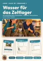 Vorschau - Arbeitsblätter - Stoffe trennen Filtrieren Chemie Klasse 7 8 | Lernaufgabe 27 Seiten mit Lösungen | Gemische, Suspension, Lösung, Aktivkohle, Eindampfen, Lernprodukt | Chemie mit Auftrag 2 - Deckblatt