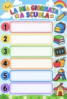 anteprima - Materiale di supporto/inclusione - Tabella visiva: la mia giornata a scuola - Pagina di copertina