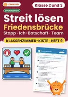 Vorschau - Arbeitsblätter - Streit lösen Übungsheft Klasse 2 und 3 | Friedensbrücke | mit Lösungen - Deckblatt