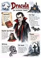 Vorschau - Arbeitsblätter - Lernposter + AB mit Fragen zum Thema "Dracula" + Lösungsblatt + Mindmap + Infografik - Deckblatt