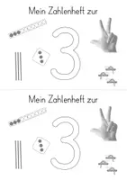 Vorschau - Arbeitsblätter - Zahlenheft zur Zahl 3 - Zahleinführung - Seite 2