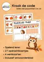 Voorbeeld - Kraak de code - Plussommen t/m 10 - Herfst - Pagina 1