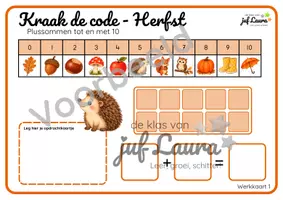 Voorbeeld - Kraak de code - Plussommen t/m 10 - Herfst - Pagina 3