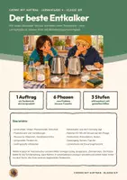 Vorschau - Arbeitsblätter - Säuren und Kalk Chemie Klasse 8 9 | Lernaufgabe 27 Seiten mit Lösungen | Entkalker-Test, Kohlenstoffdioxid-Nachweis, Reaktionsgeschwindigkeit, Lernprodukt | Chemie mit Auftrag 4 - Seite 1