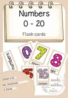 Vorschau - Poster - Englisch: numbers 0 - 20 - Flashcards - Deckblatt
