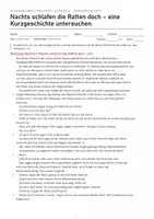 Vorschau - Test - Klassenarbeit Kurzgeschichte Klasse 8 – Nachts schlafen die Ratten doch, mit Erwartungshorizont - Seite 3