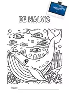 Voorbeeld - Kleurplaten zeedieren met voorbeeldfoto's - Voorblad
