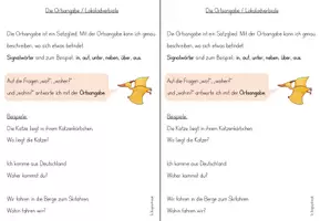 Vorschau - Merkblätter - Hefteintrag: Satzglied - Ortsangabe (Klasse 3/4) - Seite 1
