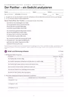 Vorschau - Test - Klassenarbeit Gedichtanalyse Deutsch Klasse 9 – Der Panther (Rilke), mit Erwartungshorizont - Seite 3