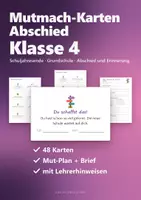 Vorschau - Arbeitsblätter - Mutmach-Karten Abschied Klasse 4 – Glücksbringer, Abschiedsgrüße und Mut-Plan für den Übergang an die neue Schule - Seite 1