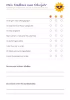 Vorschau - Arbeitsblätter - Feedbackbogen Schuljahresende Grundschule – Zeugnis für die Lehrkraft, Rückmeldung zum Unterricht und Selbsteinschätzung Klasse 1–4 - Seite 3