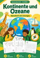 Vorschau - Arbeitsblätter - Kontinente und Ozeane, Rätselheft, Klasse 4 - Deckblatt