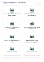 Vorschau - Aufgabenkarten - Gesprächskarten Schuljahresende Grundschule – 48 Reflexionskarten: Rückblick, Ich, Unsere Klasse, Ausblick | Klasse 1–4 - Seite 3