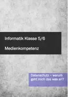 Vorschau - Unterrichtsreihen - Datenschutz: Warum geht mich das was an? - Deckblatt