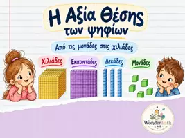 Προεπισκόπηση - Υποστηρικτικό υλικό / Ειδική αγωγή - Η Αξία Θέσης των Ψηφίων – 5 Εκπαιδευτικές Αφίσες - Εξώφυλλο
