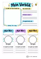 Vorschau - Mal- und Bastelvorlagen - Lapbook: Mein Vorbild - Seite 3