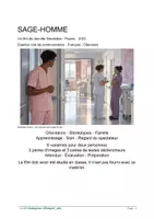 Vorschau - Klassenarbeiten - Film "Sage-homme" – Kommunikationsprüfung Französisch - Deckblatt