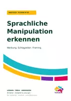 Vorschau - Arbeitsblätter - Sprachliche Manipulation erkennen | Deutsch Klasse 8–10 - Deckblatt
