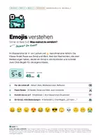 Vorschau - Stundenentwürfe - Emojis verstehen: Was meinst du wirklich? | Ironie im Klassenchat, Paare finden, Chat-Regeln | Klasse 5–6 | Deutsch | MKR 3.1, 3.2 - Seite 1