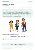 Vorschau - Arbeitsblätter - Das Geheimnis der verschwundenen Pausenkiste - Seite 1