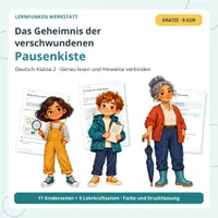 Vorschau - Arbeitsblätter - Das Geheimnis der verschwundenen Pausenkiste - Deckblatt