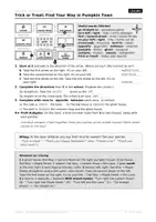 Vorschau - Arbeitsblätter - Halloween Englisch: Trick-or-Treat Directions, Kl. 5–6 - Seite 1