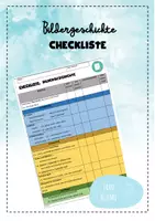 Vorschau - Arbeitsblätter - Checkliste Bildergeschichte - Deckblatt