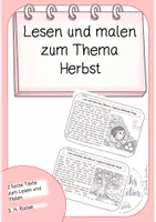 Vorschau - Arbeitsblätter - kreative Lese- und Malaufgaben - Deckblatt