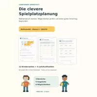 Vorschau - Arbeitsblätter - Die clevere Spielplatzplanung - Deckblatt