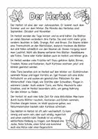 Vorschau - Arbeitsblätter - Der Herbst – Lesen, verstehen und Wissen festigen - Seite 1