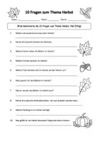Vorschau - Arbeitsblätter - Der Herbst – Lesen, verstehen und Wissen festigen - Seite 3