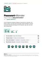 Vorschau - Stundenentwürfe - Passwort-Monster: Sicher oder knackbar? | Knackzeiten, 12 Zeichen, Merksatz-Methode | Klasse 5–6 | Informatik | MKR 1.4 - Seite 1