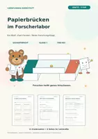 Vorschau - Arbeitsblätter - Papierbrücken im Forscherlabor: Gratis Klasse 3 - Deckblatt