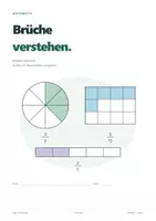 Vorschau - Arbeitsblätter - Selbstlernheft zum Thema Brüche: Üben und verstehen - Seite 1