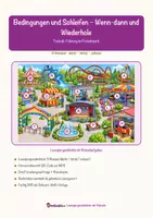 Vorschau - Mal- und Bastelvorlagen - Bedingungen und Schleifen – Wenn-dann und Wiederhole – Lesespurgeschichte mit Rätselaufgaben (Klasse 6) - Seite 1