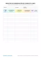 Vista previa - Refuerzo / NEE / Materiales de apoyo - 📋 Pack Registro de Conducta ABC | 100% Editable (Word + PDF+ imagen Imprimible) - página 1