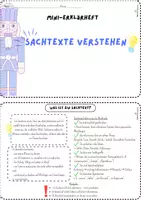 Vorschau - Merkblätter - Sachtexte verstehen | Mini-Erklärheft | 4 Seiten | Klasse 7 und 8 | Mittelschule | Heftchen - Seite 1