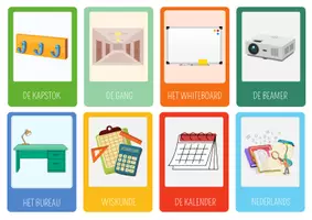 Voorbeeld - Woordkaarten: thema naar school - Pagina 2