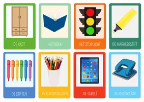 Voorbeeld - Woordkaarten: thema naar school - Pagina 3