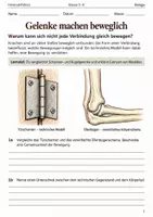 Vorschau - Arbeitsblätter - Gelenke Arbeitsheft Klasse 5–6 Bewegungen erklären - Deckblatt