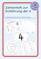 Vorschau - Arbeitsblätter - Zahlenheft zur Zahl 4 - Zahleinführung - Deckblatt