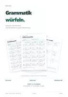 Vorschau - Arbeitsblätter - Würfelspiele zur Grammatik: Wortarten und Zeitformen - Deckblatt