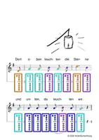 Vorschau - Arbeitsblätter - (A) Wachsendes Materialpaket - Alle meine bunten Kinderlieder - Singen, Glockenspiel, Blockflöte / Kinderlieder - Spielend leichter Einstieg für Anfänger / Bunte Noten Rainbow A - Seite 2