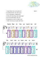 Vorschau - Arbeitsblätter - (A) Wachsendes Materialpaket - Alle meine bunten Kinderlieder - Singen, Glockenspiel, Blockflöte / Kinderlieder - Spielend leichter Einstieg für Anfänger / Bunte Noten Rainbow A - Seite 3