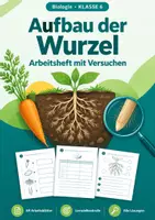 Vorschau - Arbeitsblätter - Wurzel – Aufbau und Funktion, Arbeitsheft, Klasse 6 - Deckblatt