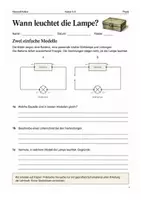 Vorschau - Arbeitsblätter - Stromkreis und Glühlampe Arbeitsheft Klasse 5–6 - Deckblatt