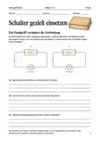 Vorschau - Arbeitsblätter - Schalter im Stromkreis Arbeitsheft Klasse 5–6 - Deckblatt