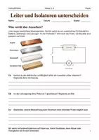 Vorschau - Arbeitsblätter - Leiter und Isolatoren Arbeitsheft Klasse 5–6 - Deckblatt
