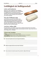 Vorschau - Arbeitsblätter - Leiter und Isolatoren Arbeitsheft Klasse 5–6 - Seite 1