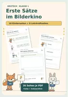 Vorschau - Arbeitsblätter - Erste Sätze im Bilderkino – Klasse 1 - Deckblatt